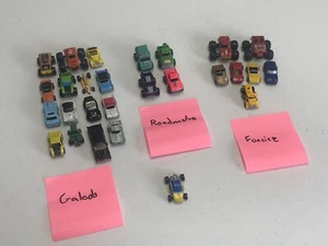 Lotto di 27 piccole macchinine giocattolo, micro macchine, Wolverine, Roadmaster, Galoob, Funrise - Foto 1 di 11