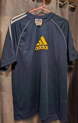 Vintage 90s Adidas Blue Jersey size XL white tag  - Image 1 of 4