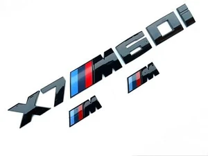 Set 4Pcs Gloss Black Style fit for BMW X7+M60i+2 Fender Emblems M Emblem - Picture 1 of 1