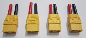 4X XT90 FEMALE CONNECTOR PLUG PIGTAIL ADAPTER 10AWG AMASS TURNIGY 4.5MM RC - Picture 1 of 2