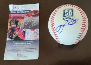 HOF Jeff Bagwell Signed Auto Houston Astros 50th Anniversary Logo Baseball JSA - Picture 1 of 7