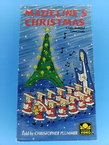 Madeline's Christmas VHS Tape Told By Christopher Plummer Fully Animated Cartoon - Imagen 1 de 2