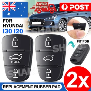 2PCS For Hyundai i30 i20 Elantra 3 Button Flip Key Replacement Remote Rubber Pad - Picture 1 of 9