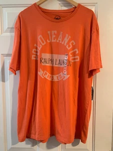 Polo by Ralph Lauren Jeans Co. USA PE Cotton Orange T-Shirt Sz XL NWT - Picture 1 of 4