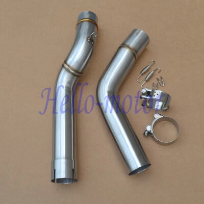 Exhaust Pipe 51mm Mid Pipe Slip On For Honda CBR600RR f5 2005-2018 05 06 07 18 - Imagem 1 de 2