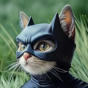 Costume Pipistrello Pet Maschera Gatto o Cane Piccolo Batman Demone Halloween Cosplay - Foto 1 di 9