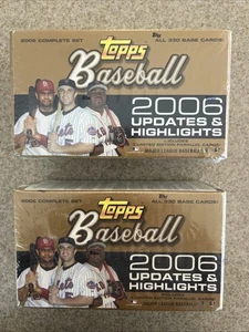 Two (2) 2006 TOPPS BASEBALL UPDATES AND HIGHLIGHTS COMPLETE SET FACTORY SEALED - Picture 1 of 4