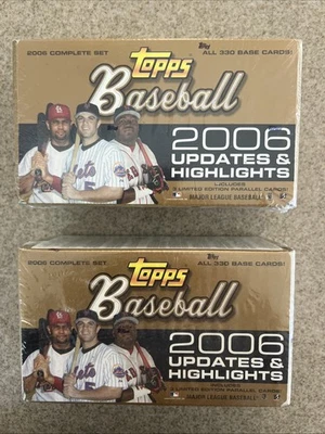 Two (2) 2006 TOPPS BASEBALL UPDATES AND HIGHLIGHTS COMPLETE SET FACTORY SEALED - Image 1 of 4