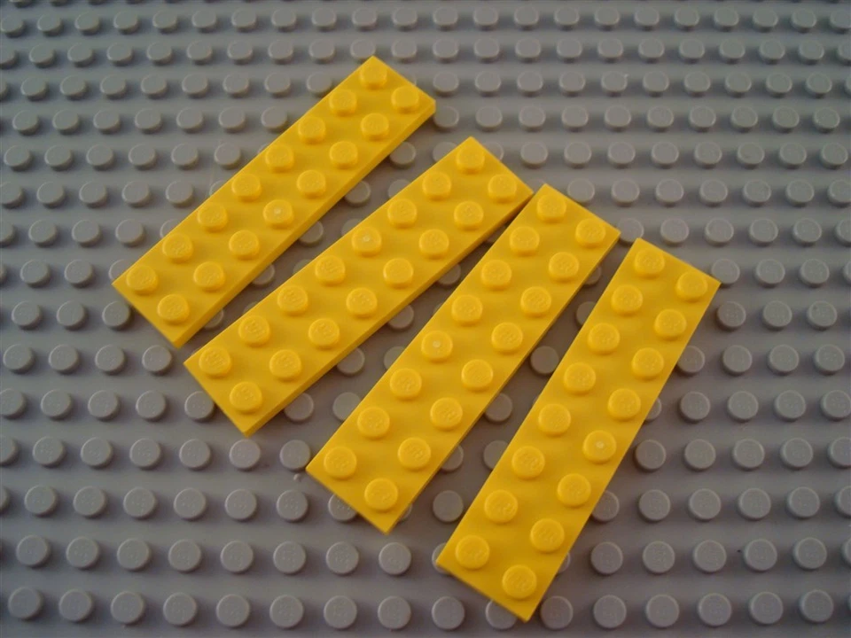 New LEGO Lot of 4 Yellow 2x8 Plates - Image 1 of 1