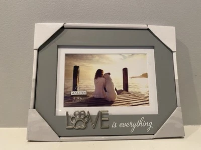 Love Is Everything With Paw 4 X 6 Gray/White Mat For Animal Dog Cat Frame - Image 1 of 2