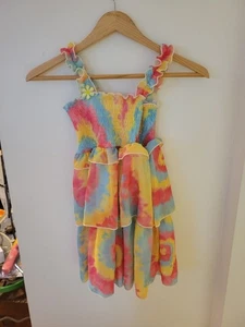 Vestido sin etiquetas Sara Sara Sara teñido con volantes - Imagen 1 de 3