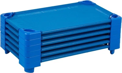 ECR4Kids Streamline Cuna Niño Pequeño Tamaño Aula Muebles Azul Paquete de 6 Foto 1 de 2