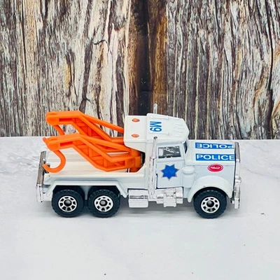 Vintage 1981 Matchbox Diecast 1/80 White Peterbilt SFPD Police Semi Tow Truck VG - Image 1 of 4