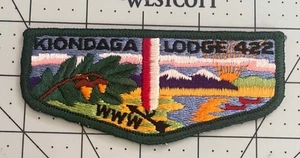 KIONDAGA 422 LODGE FLAP ORDER OF THE ARROW BOY SCOUT PATCH BSA OA - Picture 1 of 1