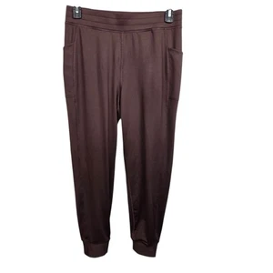 Fabletics Womens Brown Jogger Pants Side Pockets Athletic Casual Lounge - Picture 1 of 7