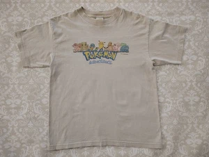 Nintendo Pokémon 1999 Vintage Tan Shirt Mens Large Pikachu Squirtle Charmander - Picture 1 of 4