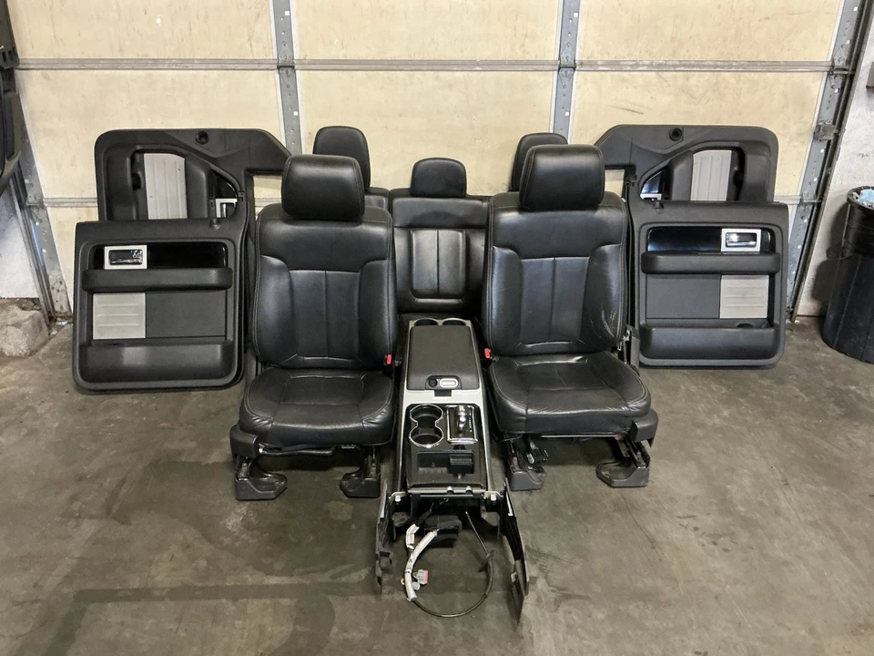 2011-2014 FORD F150 FX4 CREW CAB FRONT & REAR LEATHER SEATS HEATED COOLED - Image 1 of 4