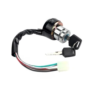 Universal Motorcycle 6 Wire Ignition Starter Off/On/On Switch Lock With Key - Picture 1 of 5