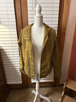 Volcom Windbreaker Jacket Hooded Full Zip Size M Women's Brown - Image 1 of 4