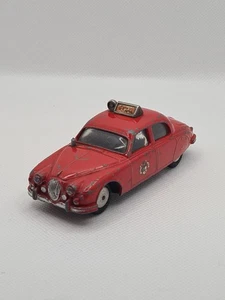 Jaguar 2.4 Litre Firechief Corgi Toys Original Tin Base Playworn Condition  - Picture 1 of 12