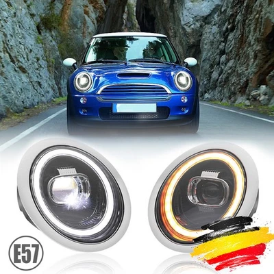 E57 LED Frontscheinwerfer Drehsignal Hoher Strahl Für Mini One R50 LCI 2004-2006 - Bild 1 von 4