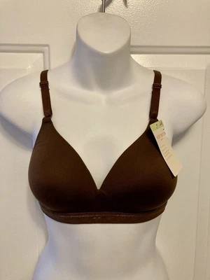 NWT Warner's Wirefree Bra Light Lift T-Shirt Lined Seamless Cup 34B Coffee Brown - Image 1 of 4