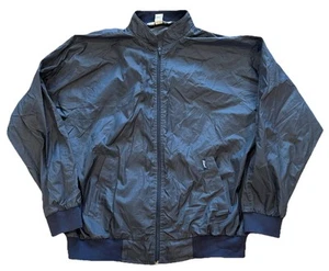 Vintage Haband! Windbreaker 90s Rain Jacket Gray Blue Men’s Size Large Stain - Picture 1 of 5