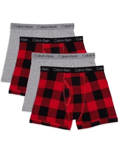 Calvin Klein Boys Boxer Briefs, 4-pack Assorted Colors Size L (12/14) - Picture 1 of 5
