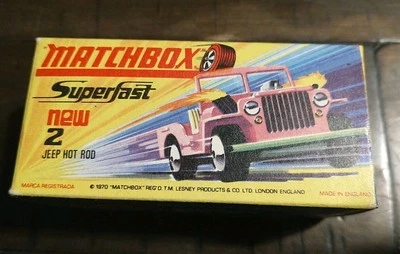 Matchbox Superfast No 2 Jeep Hot Rod Original Empty Box  - Image 1 of 4