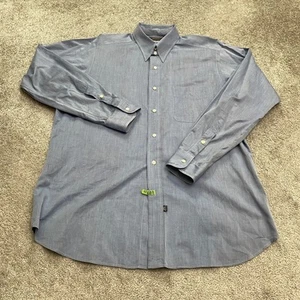 Neiman Marcus Dress Shirt Mens 16 34 Blue Long Sleeve 100% Cotton Classic USA - Picture 1 of 14