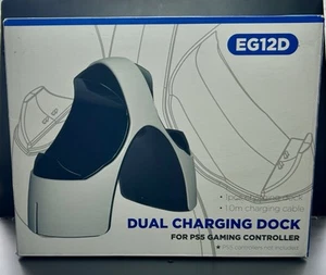 Charging Dock For Sony PlayStation 5 Controller White Black EG12D Brand New - Picture 1 of 3
