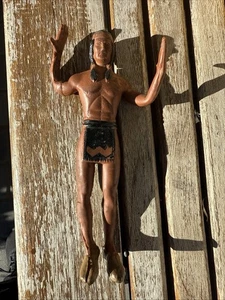 VINTAGE 1968 LAKESIDE IND INC EROI AMERICANI GOMMA PIEGHEVOLE FIGURA INDIANA - Foto 1 di 4