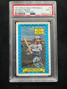 1970 Rold Gold BASEBALL GEORGE SISLER #5 St. Louis Browns HOF GRADED PSA 9 MINT - Picture 1 of 2