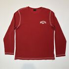 Nautica Jeans Co. Shirt Adult Large Red Long Sleeve Tee  Mens