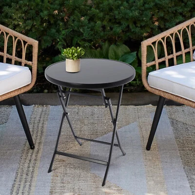 Round Table Kitchen Cooking Storage Station Floor Standing ‎Indoor Outdoor Desk - Image 1 of 4