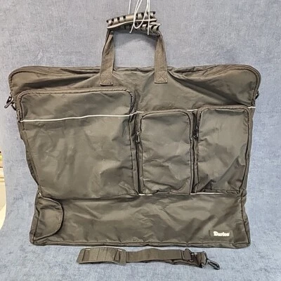 Darice Canvas 7 Pocket Art Portfolio Handle & Strap Craft Tote Carryall u-5F - Image 1 of 3