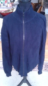 BELSTAFF MEN KNIT LIGHT JACKET SIZE M BLUE NAVY COLOR - Picture 1 of 7