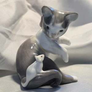 Lladro Cat And Mouse 1984 Porcelain Figurine 5236 Original Mint Condition - Picture 1 of 20