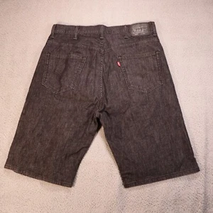 Levi's 569 shorts men's 38x relaxed fit black wash denim outdoor retro - Picture 1 of 6