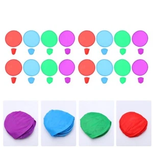 16 Pcs Flying Discs Set Polyester Cloth Round Fan Child Foldable - Picture 1 of 12