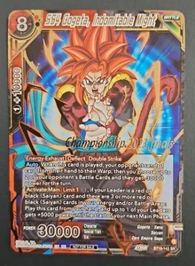 DBS TCG - SS4 Gogeta, Indomitable Might - Promo Gold Championship 2023 Finals - Imagen 1 de 2