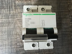 MERLIN GERLIN SCHNEIDER 18384 Miniature circuit breaker C120N 2P 100 A D curve - Picture 1 of 3