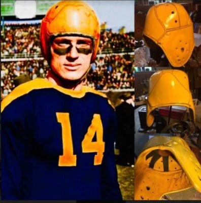 1940 Don Hutson   Greenbay Packer Replica Full Size leather football helmet  - Image 1 of 3