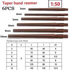 6PCS Taper Pin Hand Reamer 150 Conical Degree Manual Pin HSS Alloy Steel