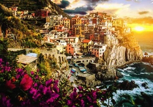 Manarola at Sunset 1000 Piece Puzzle - Picture 1 of 1