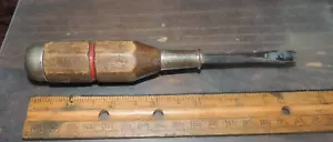 Vintage Proto Wood Handled SLOTTED FLAT Tip Screwdriver 9702, 2.5" SQUARE SHANK - Picture 1 of 21