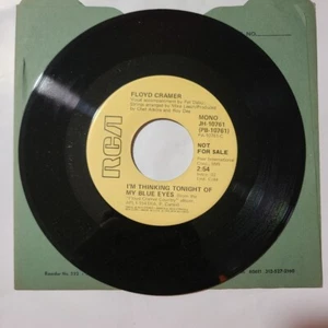 Floyd Cramer ~ I'm Thinking Tonight Of My Blue Eyes/ Same ~ Promo 45 RPM Record - Picture 1 of 4