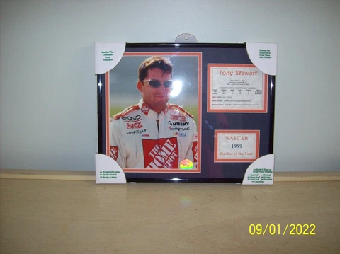 Tony Stewart's Plaque Nascar Winston Cup "Record Rookie" of the Year Award 1999 Cover