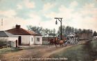 A Runaway Marriage at Gretna Green Toll Bar Horse & Carriage Early Postcard 1912