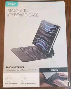 Teclado magnético de rebote ESR + funda compatible con iPad Pro 11” y iPad Air 4/5 - Imagen 1 de 11